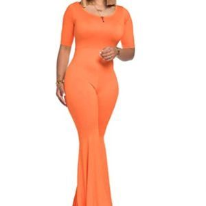 Women Pants Sets Floral Print Long Sleeve Jumpsuit